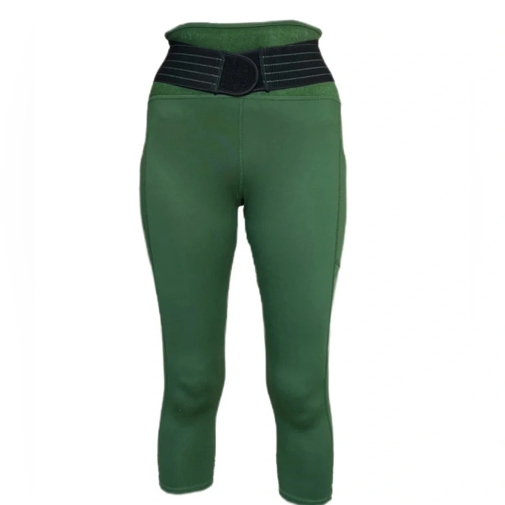 NWT Tommie Copper Adjustable Back Support Capri Lengthh Leggings Size XL